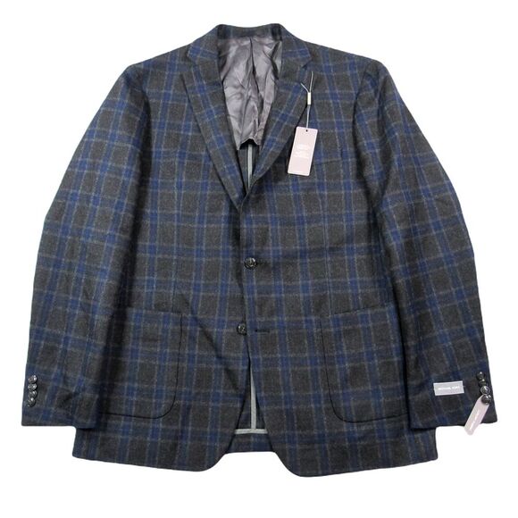 Michael Kors Sport Coats Mens 44L 44 Charcoal Navy Classic Fit Wool Blend‎ $375 - Picture 1 of 12